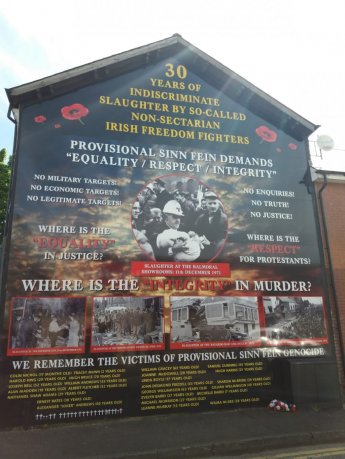 Unionist Mural - 30 Years of Balmoral Showrooms Bombing  