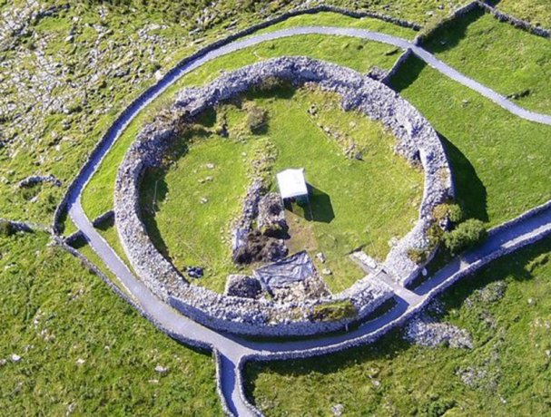 Aerial View of Caherconnell Stone Fort