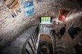 Irish Gaol Staircase Decorated With Posters