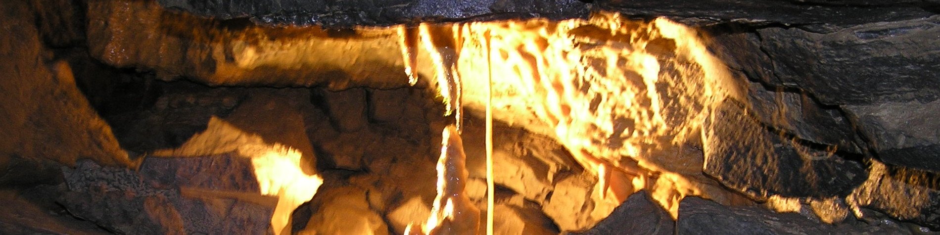 Stalagmites and stalactites in Ailwee Cave - Galway city