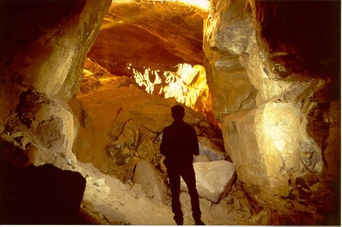 The cave offers many beautiful caverns to explore