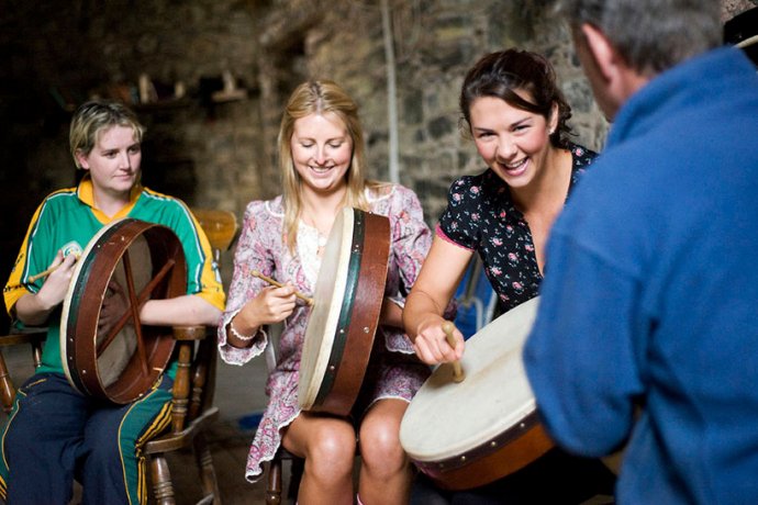 Bodhran Drum Lesson at Causey Farm