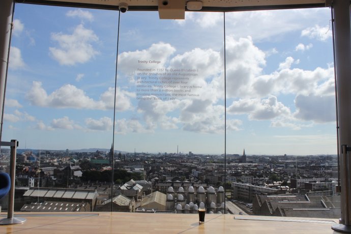 Gravity Bar offers the best view over Dublin in the city