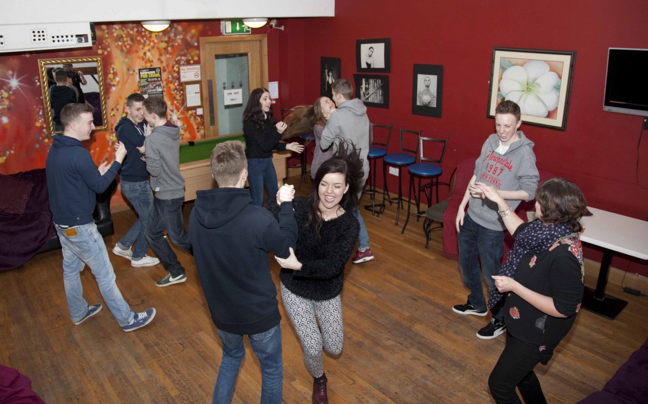 The Irish Dancing Workshop with Students Experiencing Irish Cultural Day on a Trip To Ireland