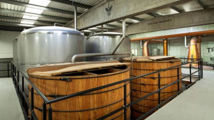 Stainless Steel and Wooden Casks in Teelings Whiskey Distillery Casks