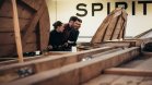 Group of Visitors Looking Into Wooden Fermenters in Teelings Whiskey Distillery - Big Letters Spirit on the Wall