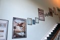 Staircase with literary wall display 