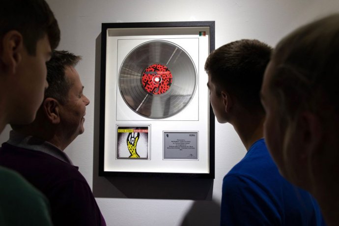 Rolling Stones Platinum Record in Gallery
