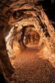 Bulb illuminated Underground Mine Tunnel 