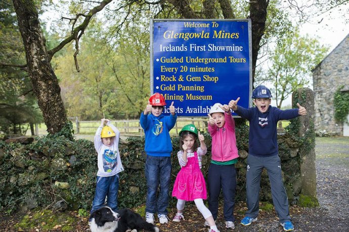 Group of Kids at Glengowla Mines - Galway Ireland