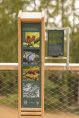 Outdoor nature info display on the forest trail