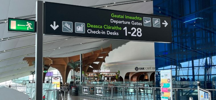 Departure Hall Signs Terminal 2 Dublin Airport