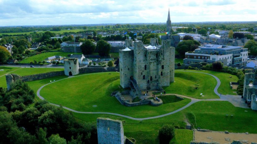 Medieval Castle Grounds View From Above