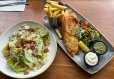 Classic Caesar Salad, Beer Battered Fillet of Today’s Catch. Budget meals for groups in Dublin