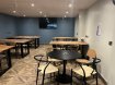 group dinning area in the new restaurant at the abbey court hostel  ready to serve meals for groups in Dublin city centre
