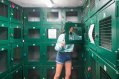Student Accessing Safety Locker