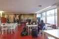 Group of Tourist with Luggage in Abigails Youth Hostel waiting in the Chill Out Area