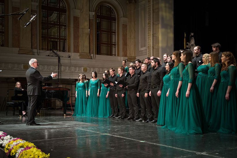 Choir performing at Corks City Hall