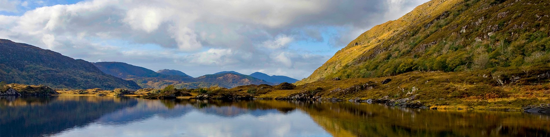 Cork's mountains reflected on water - Day Trips to Take Your Group On