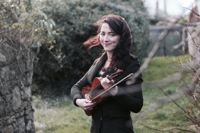 Louise Irish Dancing Teacher with Fiddle Outdoor 